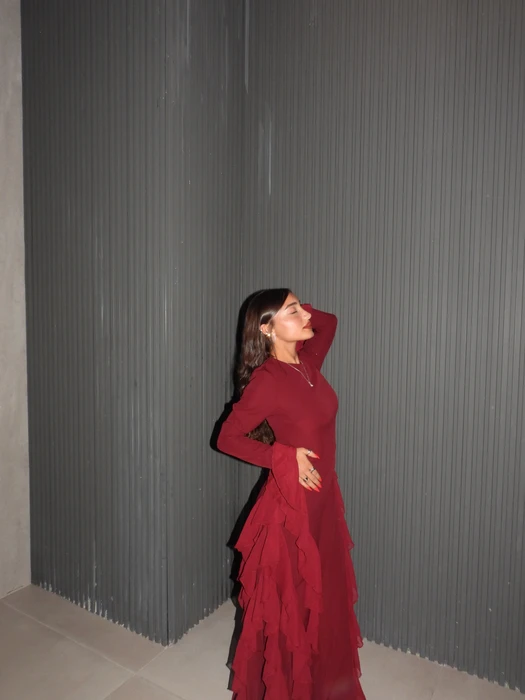 שמלת אנה- בורדו