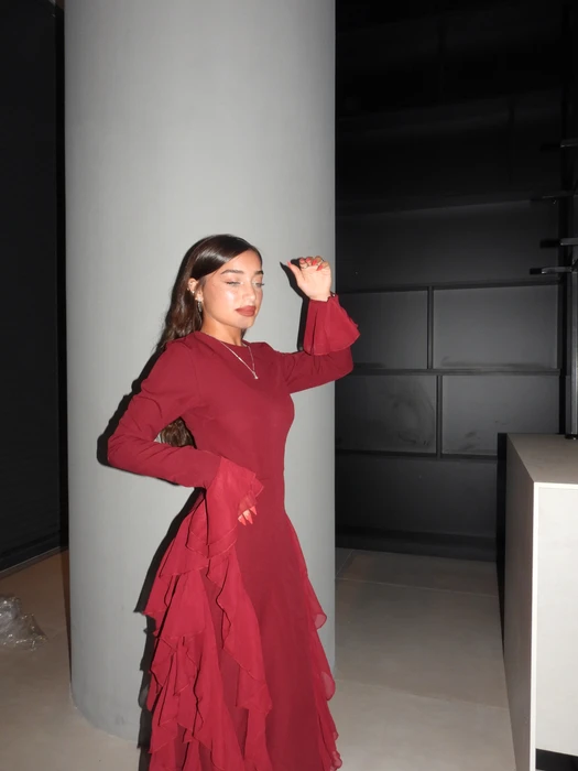 שמלת אנה- בורדו