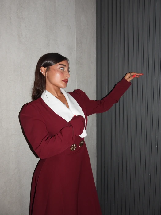 שמלת קתרין- בורדו